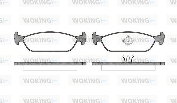 Woking P5113.00 - Тормозные колодки, дисковые, комплект unicars.by