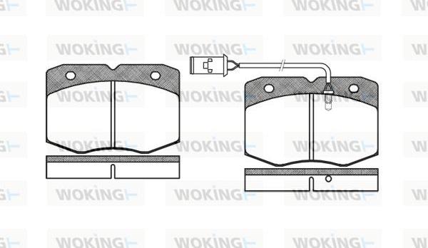 Woking P5353.02 - Тормозные колодки, дисковые, комплект unicars.by