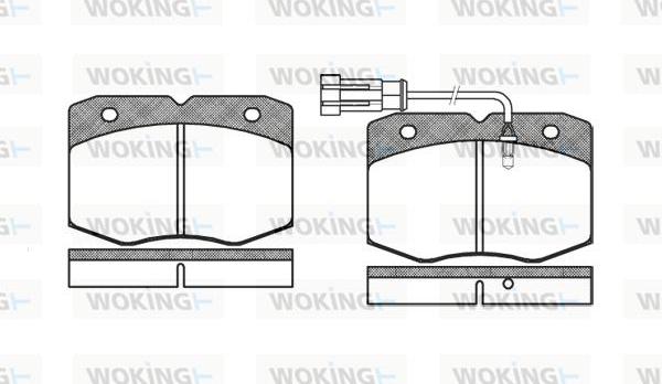 Woking P5353.12 - Тормозные колодки, дисковые, комплект unicars.by