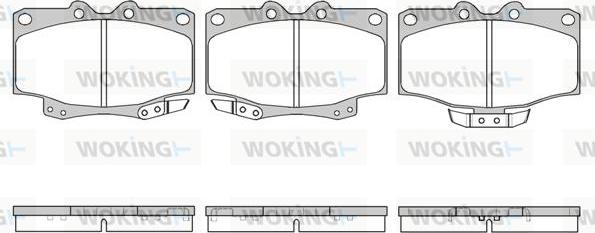 Woking P5303.04 - Тормозные колодки, дисковые, комплект unicars.by