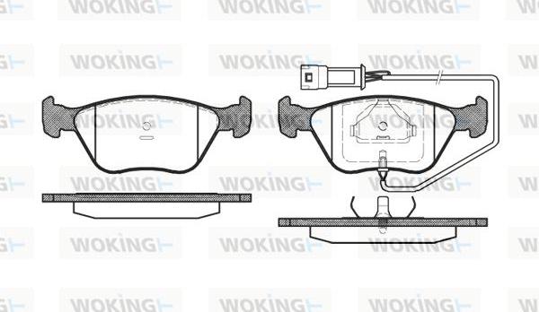 Woking P5373.02 - Тормозные колодки, дисковые, комплект unicars.by