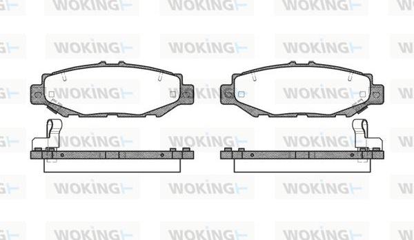 Woking P5243.04 - Тормозные колодки, дисковые, комплект unicars.by