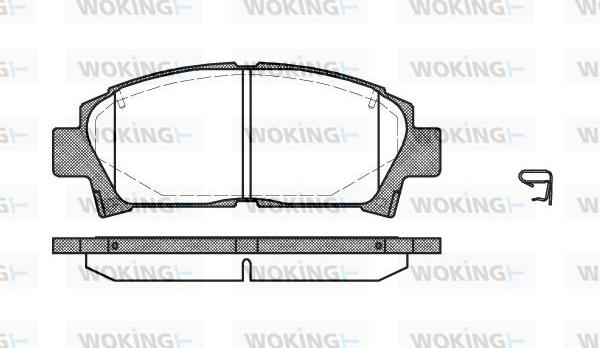 Woking P5273.02 - Тормозные колодки, дисковые, комплект unicars.by