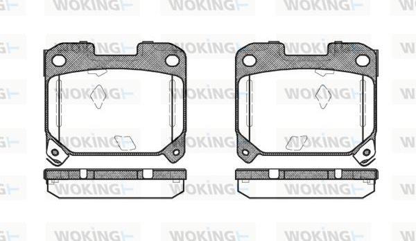 Woking P5753.04 - Тормозные колодки, дисковые, комплект unicars.by