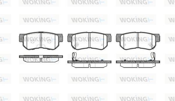 Woking P6463.12 - Тормозные колодки, дисковые, комплект unicars.by