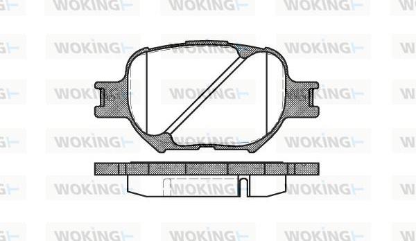 Woking P6423.00 - Тормозные колодки, дисковые, комплект unicars.by