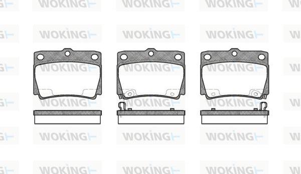 Woking P6503.02 - Тормозные колодки, дисковые, комплект unicars.by