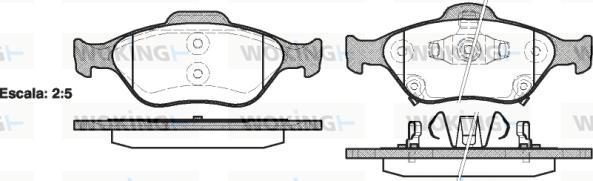 Woking P6663.12 - Тормозные колодки, дисковые, комплект unicars.by