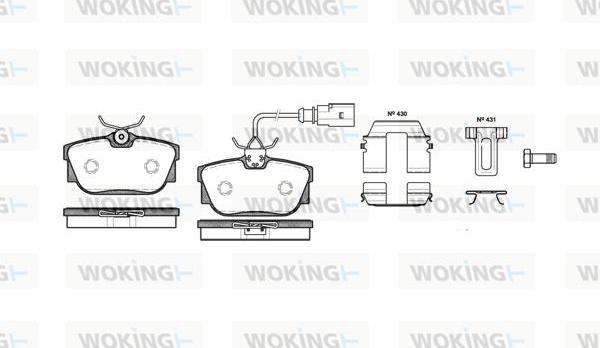 Woking P6673.12 - Тормозные колодки, дисковые, комплект unicars.by