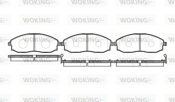 Woking P6033.02 - Тормозные колодки, дисковые, комплект unicars.by