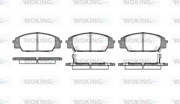 Woking P6353.02 - Тормозные колодки, дисковые, комплект unicars.by