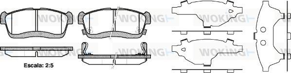 Woking P6243.42 - Тормозные колодки, дисковые, комплект unicars.by