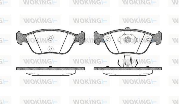 Woking P6223.00 - Тормозные колодки, дисковые, комплект unicars.by