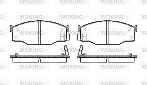 Woking P0953.14 - Тормозные колодки, дисковые, комплект unicars.by