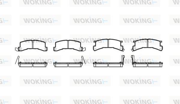 Woking P0963.04 - Тормозные колодки, дисковые, комплект unicars.by