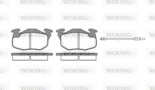 Woking P0923.12 - Тормозные колодки, дисковые, комплект unicars.by