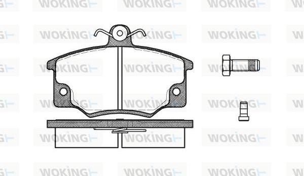 Woking P0463.44 - Тормозные колодки, дисковые, комплект unicars.by