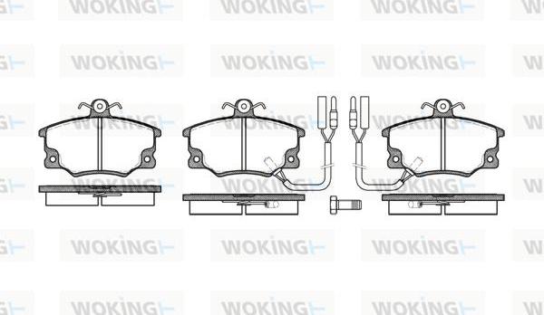 Woking P0463.22 - Тормозные колодки, дисковые, комплект unicars.by