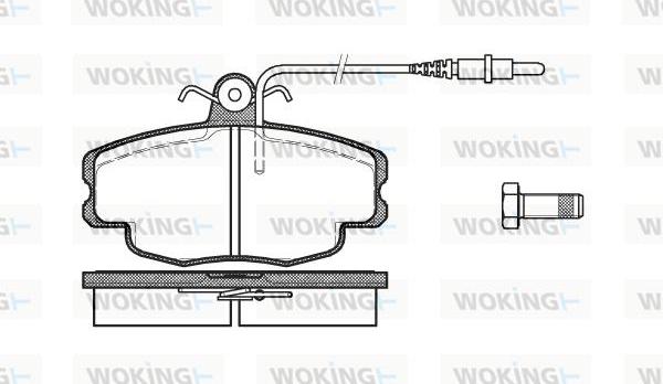 Woking P0413.24 - Тормозные колодки, дисковые, комплект unicars.by