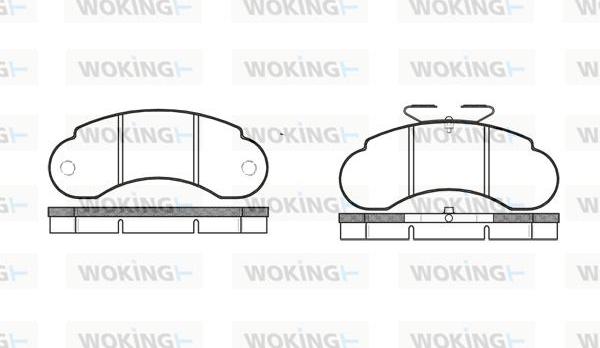 Woking P0423.00 - Тормозные колодки, дисковые, комплект unicars.by