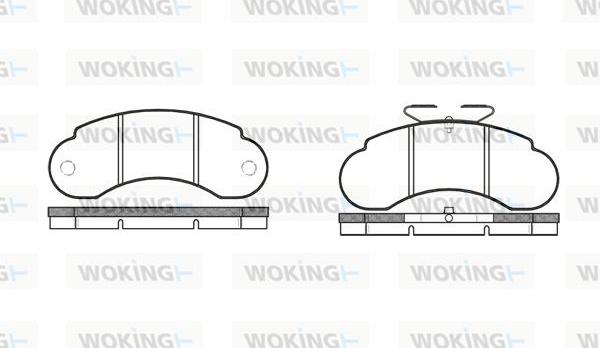 Woking P0423.10 - Тормозные колодки, дисковые, комплект unicars.by