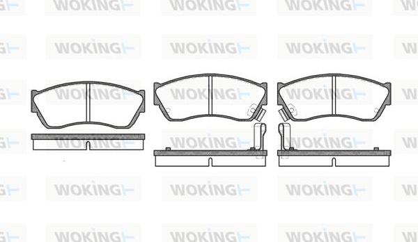 Woking P0473.22 - Тормозные колодки, дисковые, комплект unicars.by