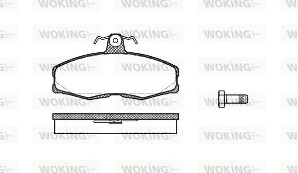 Woking P0543.00 - Тормозные колодки, дисковые, комплект unicars.by