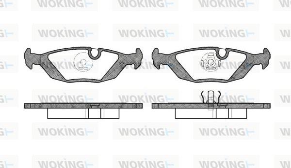 Woking P0553.00 - Тормозные колодки, дисковые, комплект unicars.by