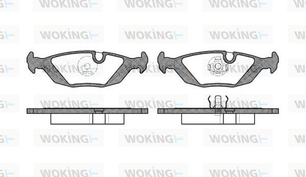 Woking P0553.10 - Тормозные колодки, дисковые, комплект unicars.by