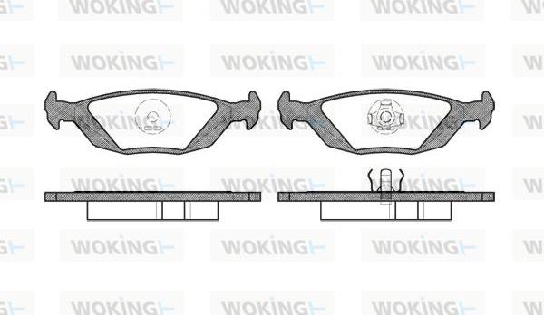 Woking P0553.20 - Тормозные колодки, дисковые, комплект unicars.by