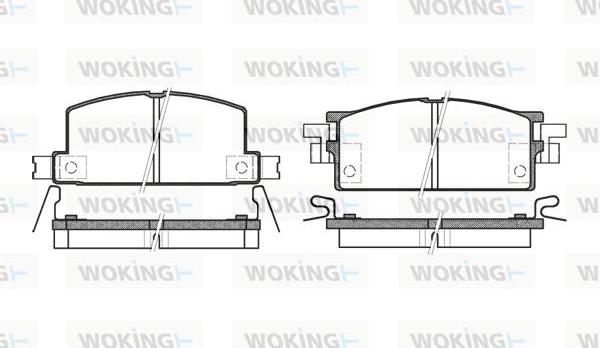 Woking P0533.04 - Тормозные колодки, дисковые, комплект unicars.by