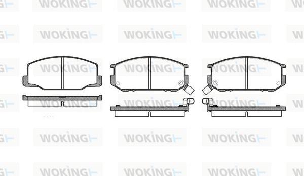 Woking P0523.02 - Тормозные колодки, дисковые, комплект unicars.by