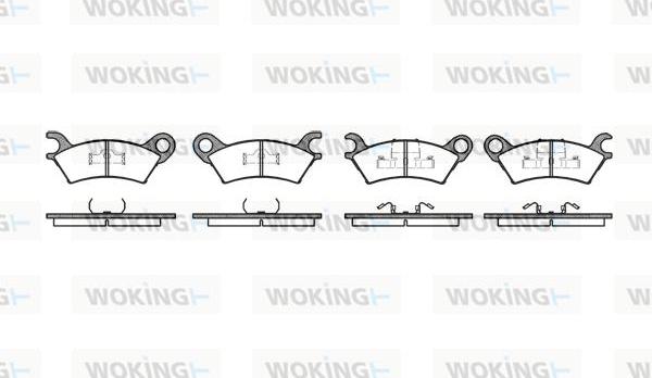 Woking P0603.00 - Тормозные колодки, дисковые, комплект unicars.by