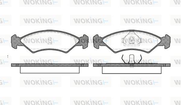 Woking P0683.00 - Тормозные колодки, дисковые, комплект unicars.by