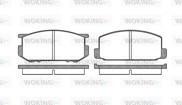 Woking P0093.00 - Тормозные колодки, дисковые, комплект unicars.by