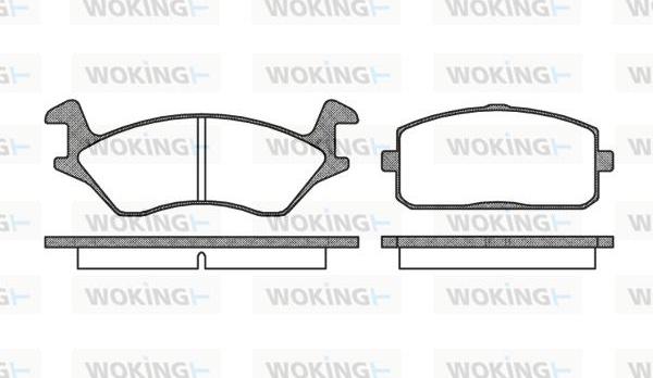 Woking P0053.00 - Тормозные колодки, дисковые, комплект unicars.by