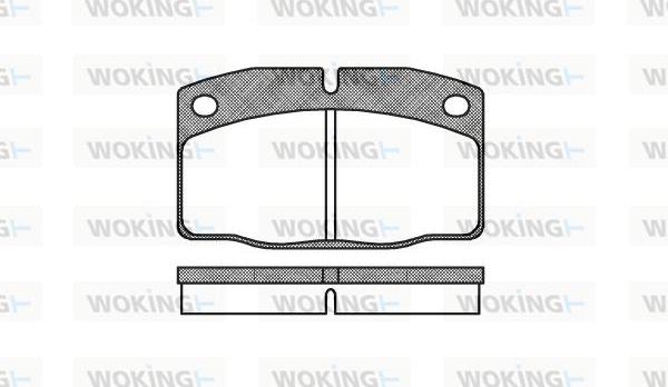 Woking P0013.00 - Тормозные колодки, дисковые, комплект unicars.by