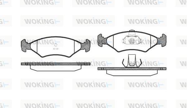 Woking P0193.10 - Тормозные колодки, дисковые, комплект unicars.by