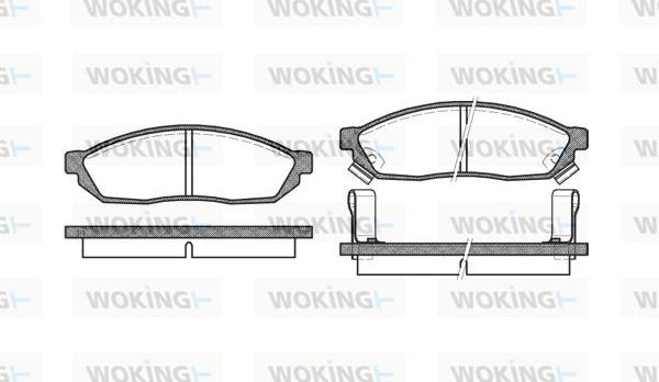 Woking P0113.02 - Тормозные колодки, дисковые, комплект unicars.by