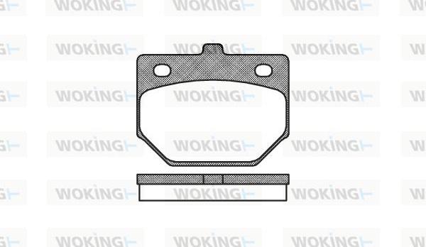 Woking P0123.00 - Тормозные колодки, дисковые, комплект unicars.by