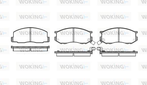 Woking P0873.02 - Тормозные колодки, дисковые, комплект unicars.by