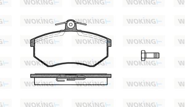 Woking P0343.10 - Тормозные колодки, дисковые, комплект unicars.by