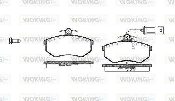 Woking P0343.12 - Тормозные колодки, дисковые, комплект unicars.by