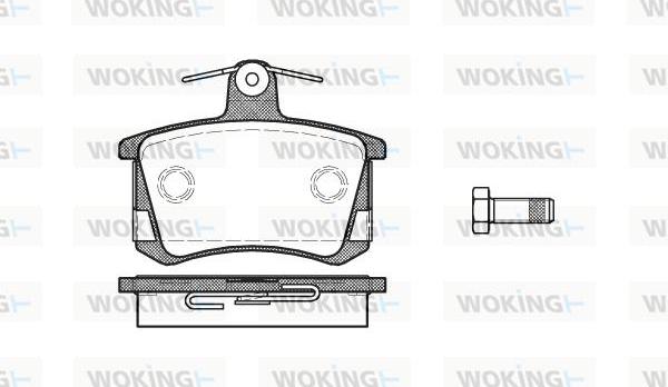 Woking P0353.40 - Тормозные колодки, дисковые, комплект unicars.by