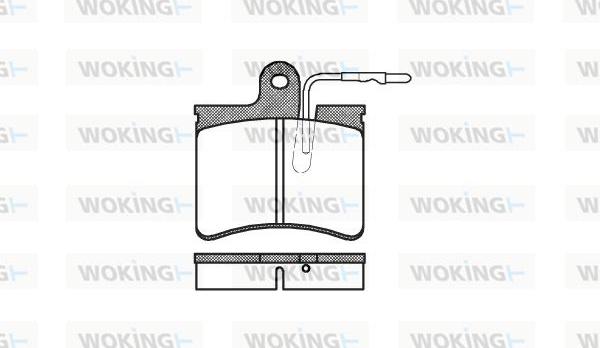 Woking P0253.04 - Тормозные колодки, дисковые, комплект unicars.by