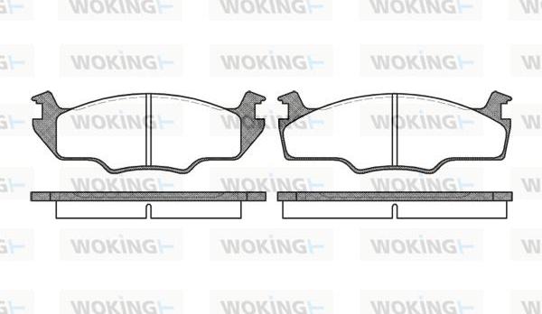 Woking P0213.00 - Тормозные колодки, дисковые, комплект unicars.by