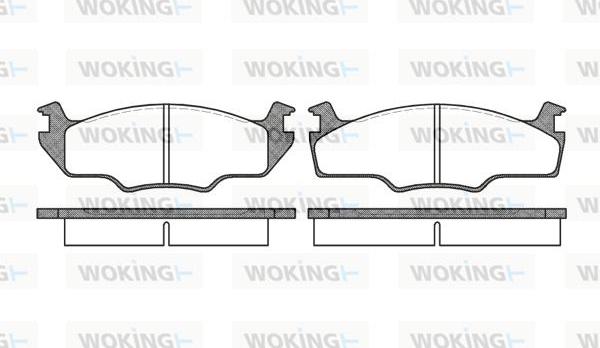 Woking P0213.10 - Тормозные колодки, дисковые, комплект unicars.by