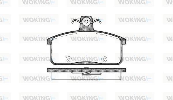 Woking P0283.50 - Тормозные колодки, дисковые, комплект unicars.by