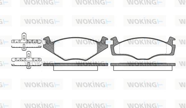 Woking P0713.00 - Тормозные колодки, дисковые, комплект unicars.by