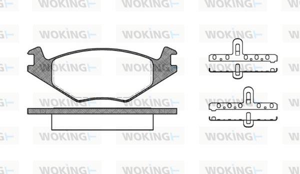 Woking P0713.20 - Тормозные колодки, дисковые, комплект unicars.by